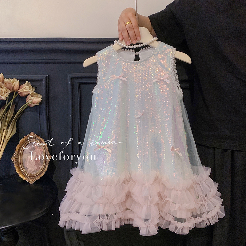 Baby Clothing High End - Meninas vestido de verão novas crianças