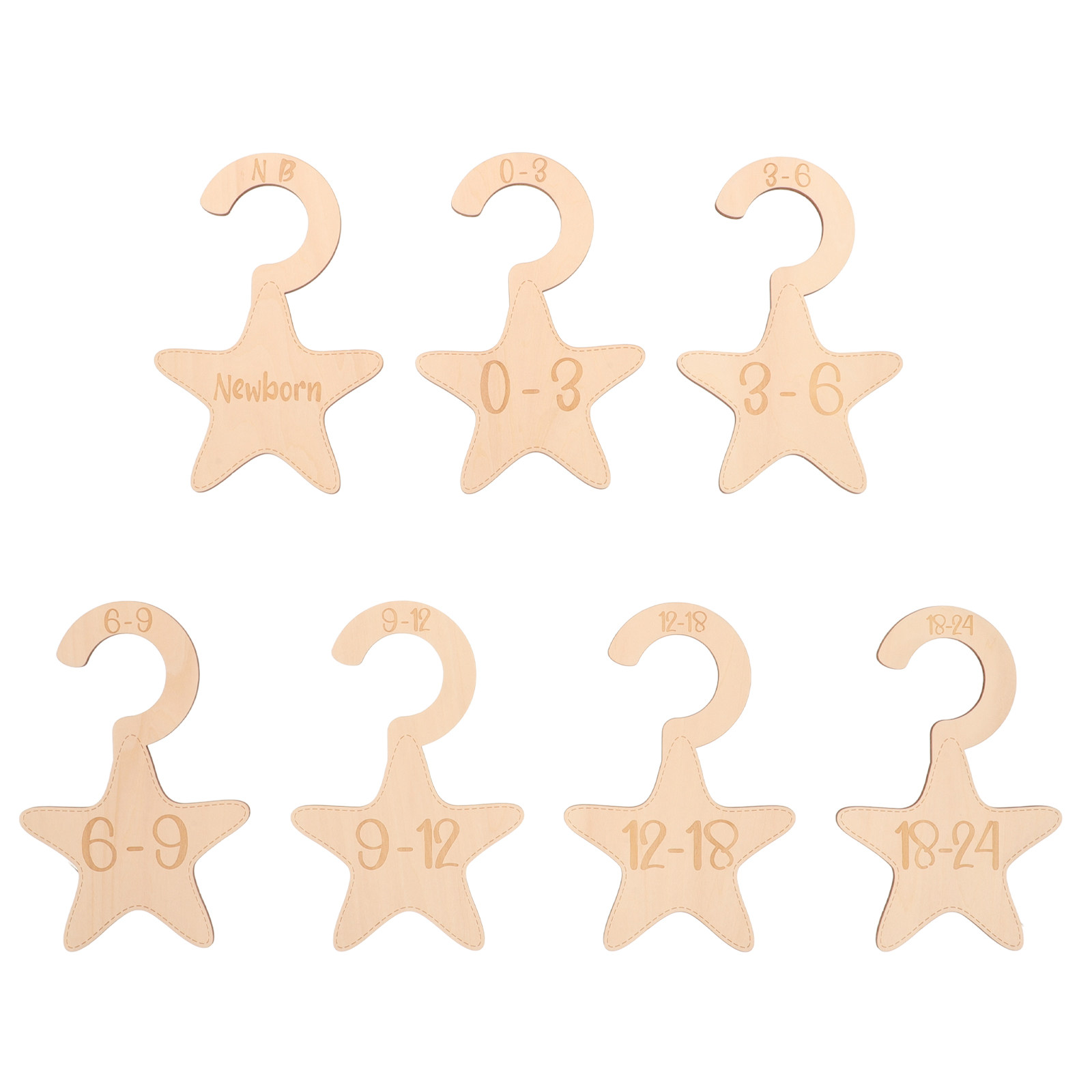 7 Divisórias de Madeira para A - Baby Clothing Dividers avaliação e preço
