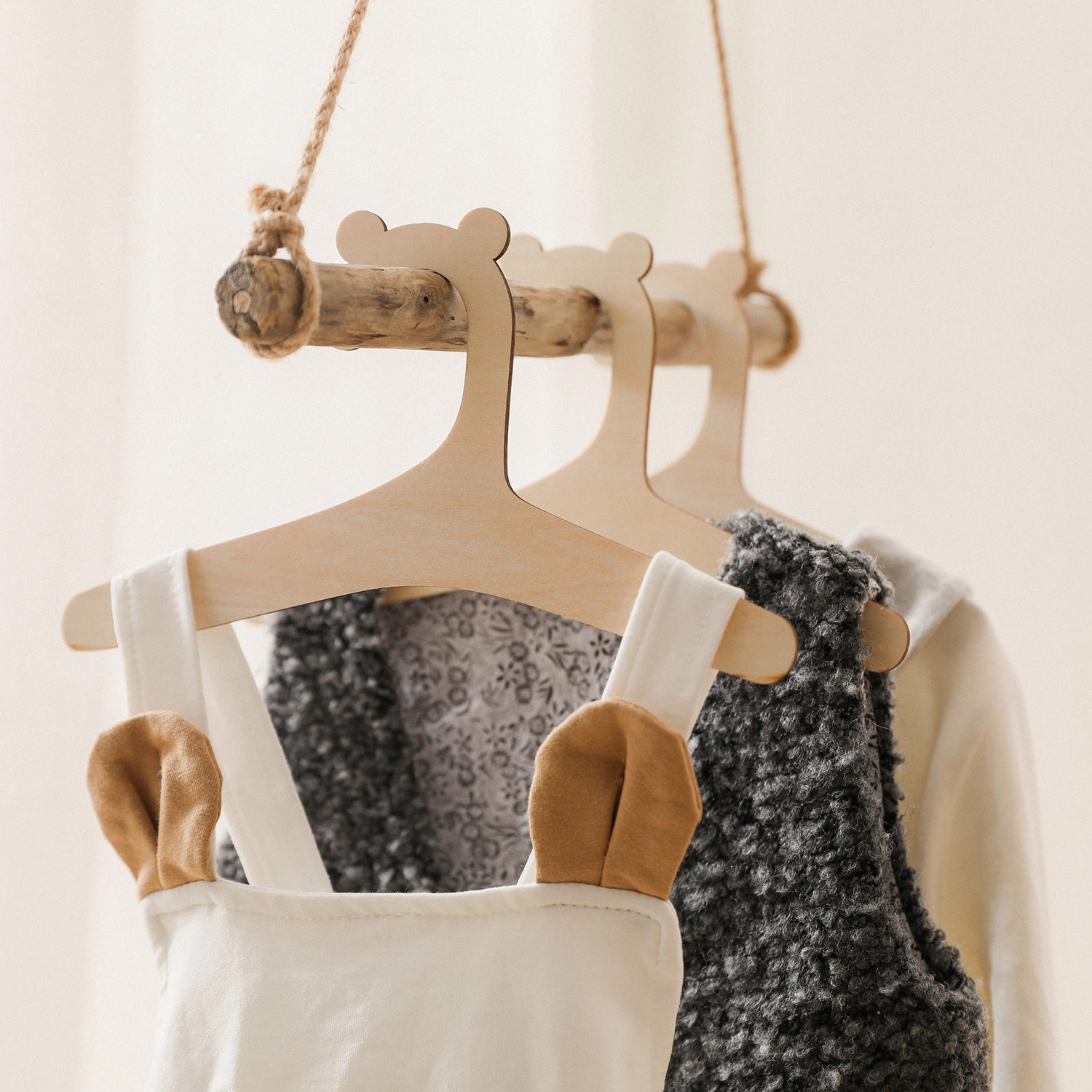5/10 Peças Cabides de Madeira  - Baby Clothing Hanging Rack avaliação e preço