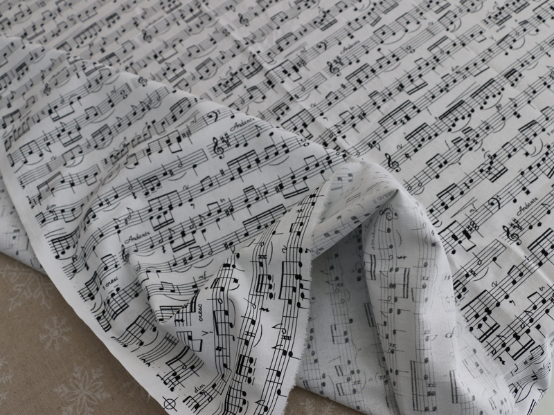 Music Note Impresso Tecido De  - Baby Clothing Organic avaliação e preço